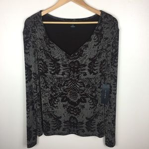 NWT Kiara V-Neck Long Sleeve Blouse